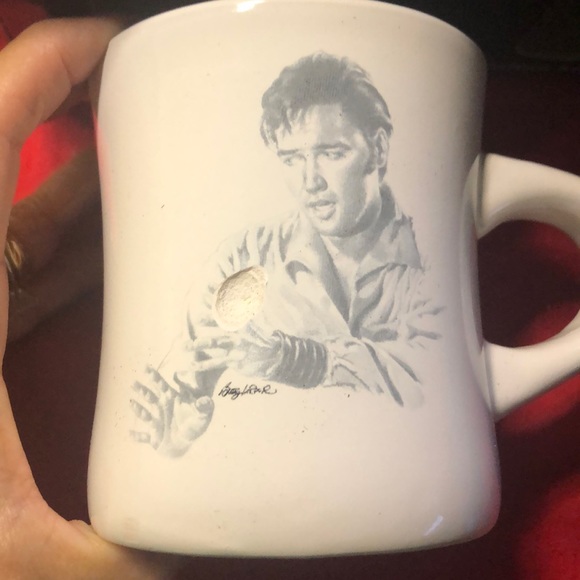 NEW SET OF FOUR 4 CERAMIC ELVIS PRESLEY SKETCHES - Picture 7 of 8